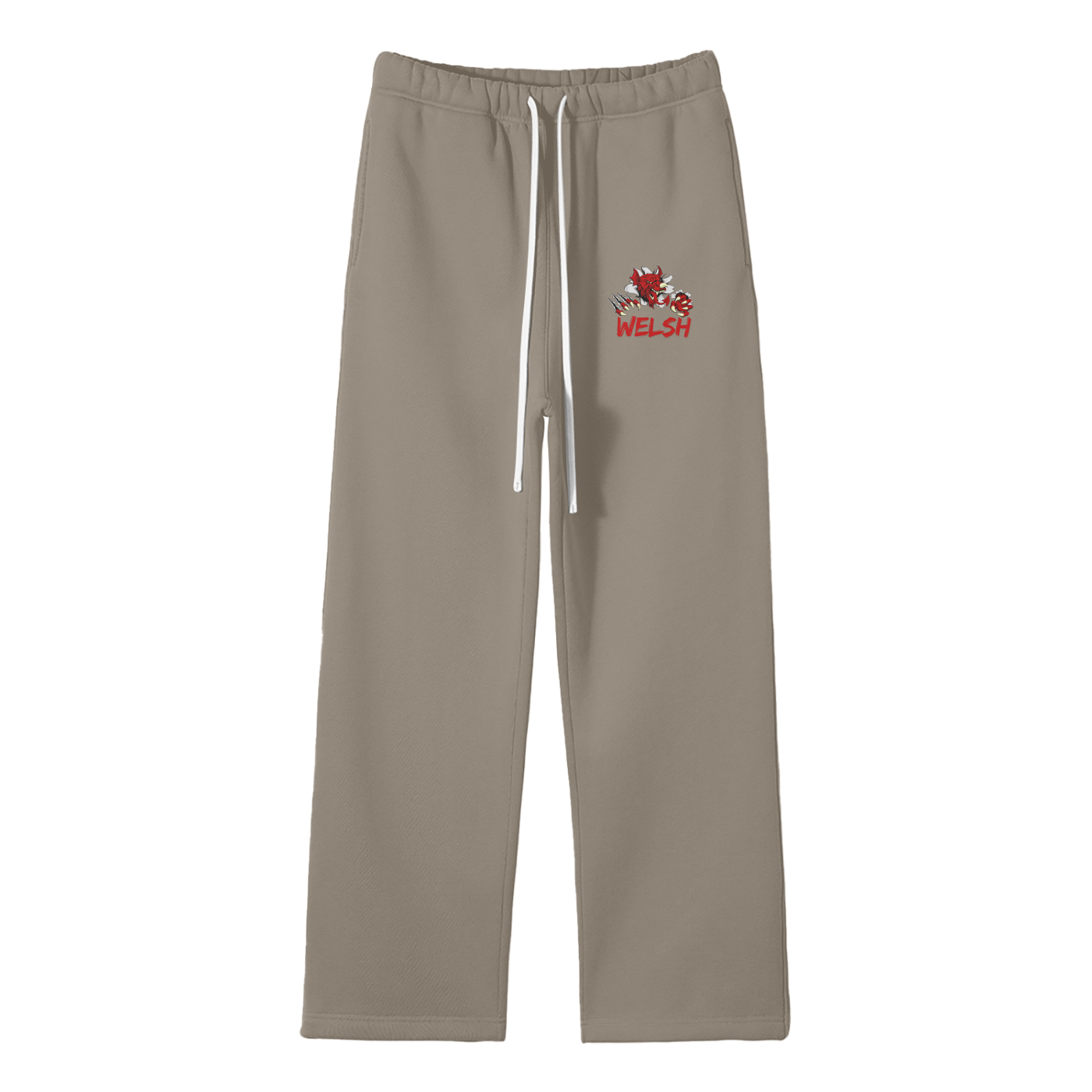 Welsh Streetwear Fleece Straight Leg Pants