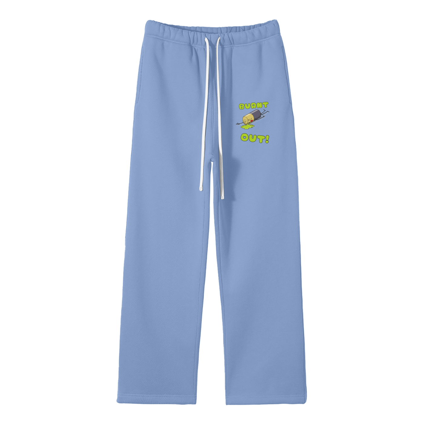 Burnt Out Streetwear Fleece Unisex Straight Leg Pants
