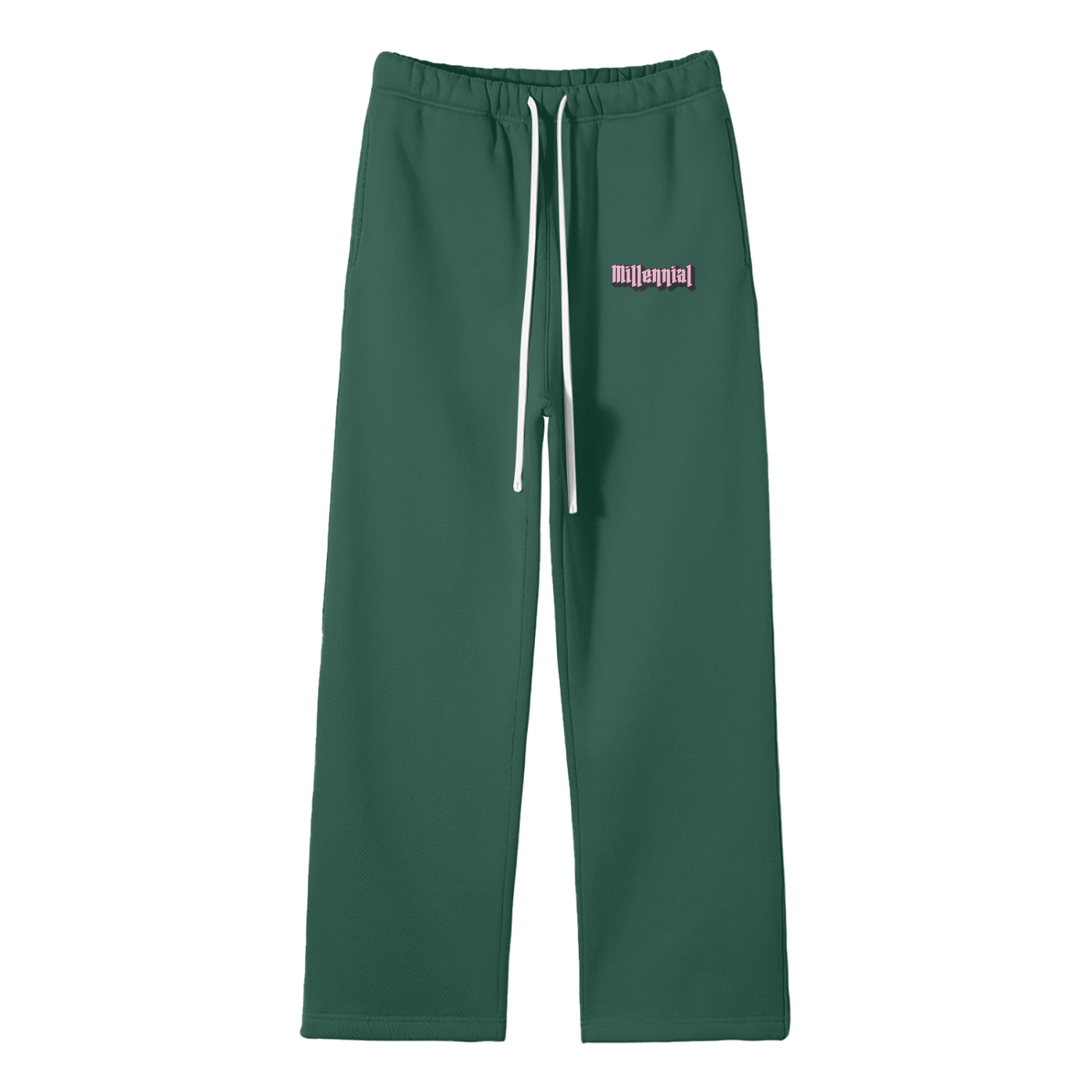 Millennial Streetwear Fleece Straight Leg Pants