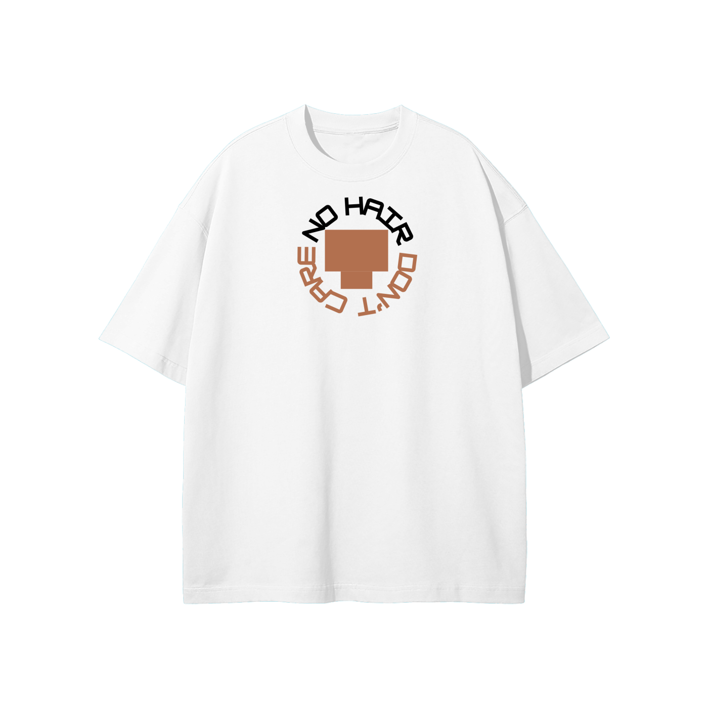 No Hair Don't Care (1) Streetwear Heavyweight Loose Fit T-Shirt