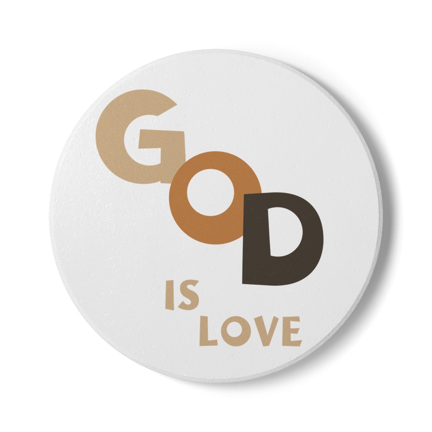 God Is Love Ceramic Coaster