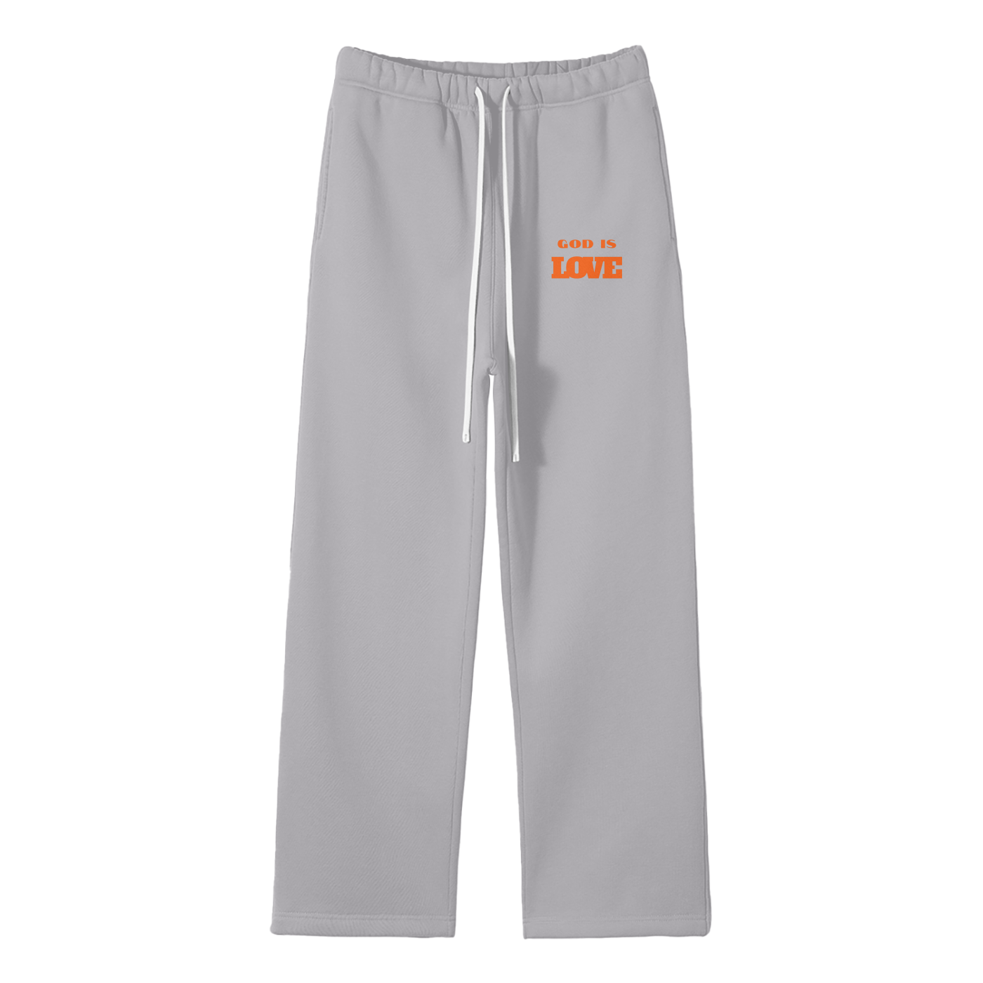 God Is Love Streetwear Fleece Straight Leg Pants