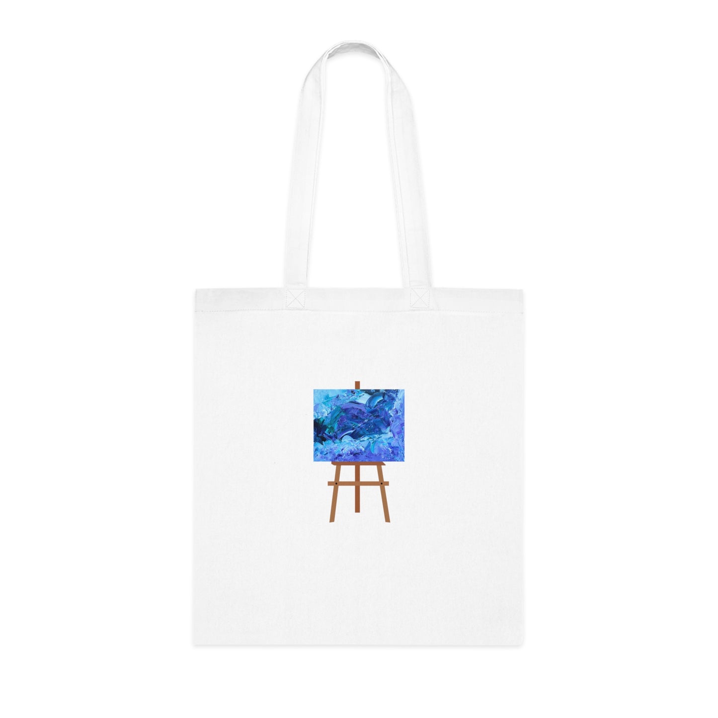 Waves Of Sapphire (Easel) Cotton Tote