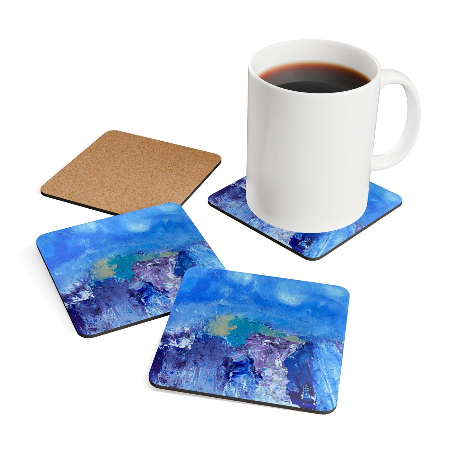 Jus Peak Corkwood Coaster Set
