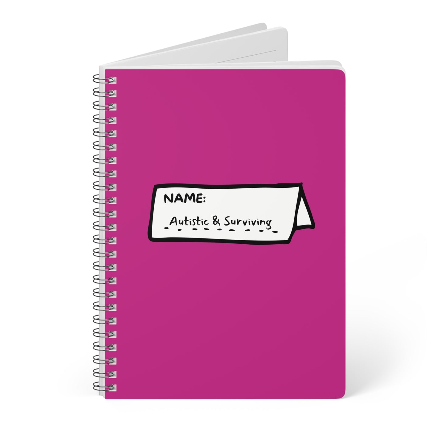 Autistic & Surviving (1) Wirobound Softcover Notebook, A5