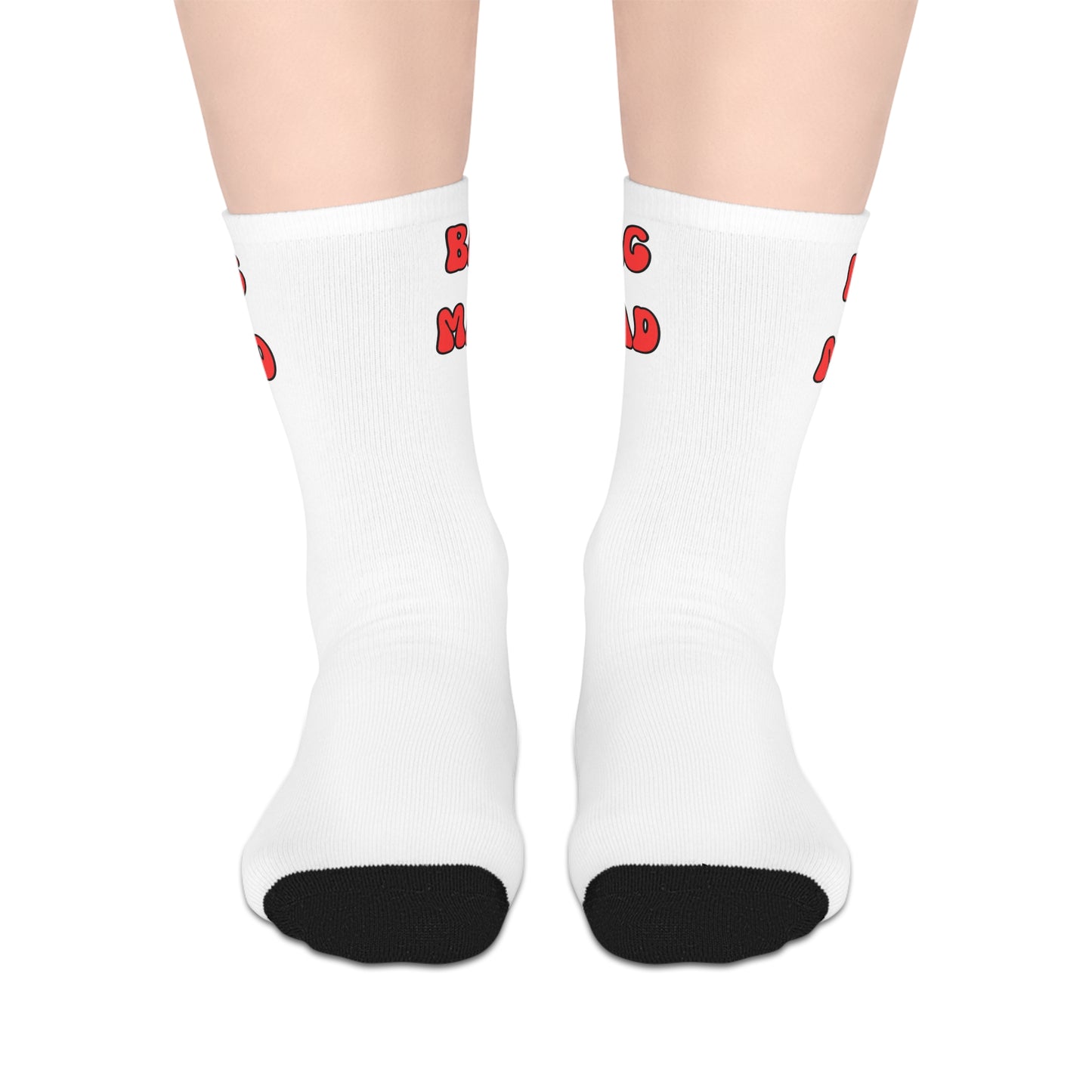Big Mad Mid-length Socks (White)