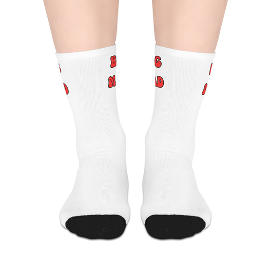 Big Mad Mid-length Socks (White)