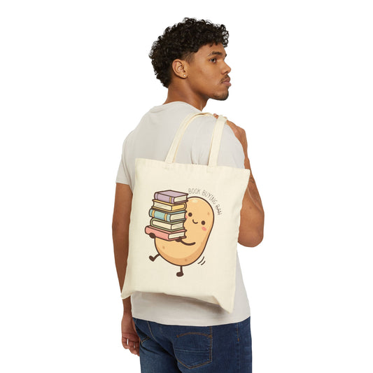 Book Buying Ban (Potato) Cotton Canvas Tote Bag