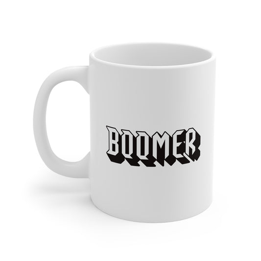 Boomer Bold 11oz White Mug