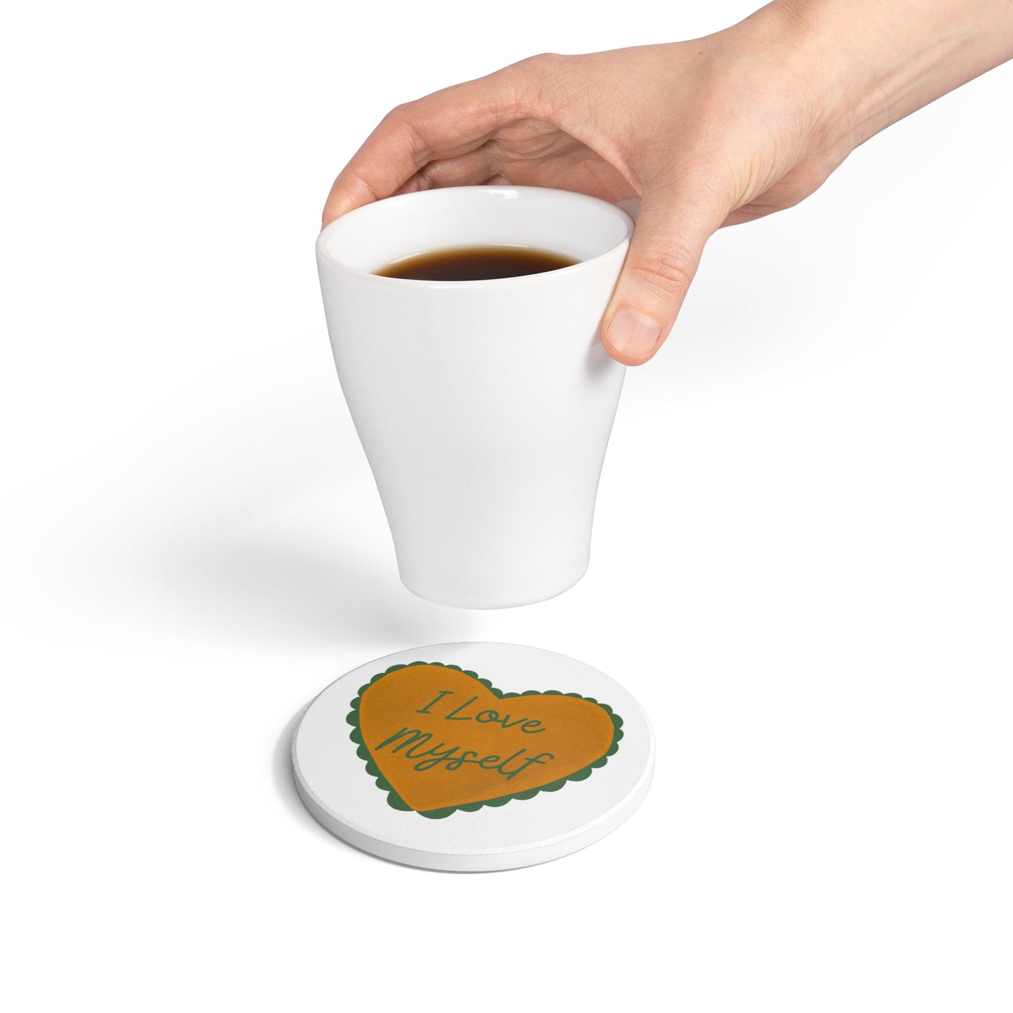 I Love Myself (1) Ceramic Coaster