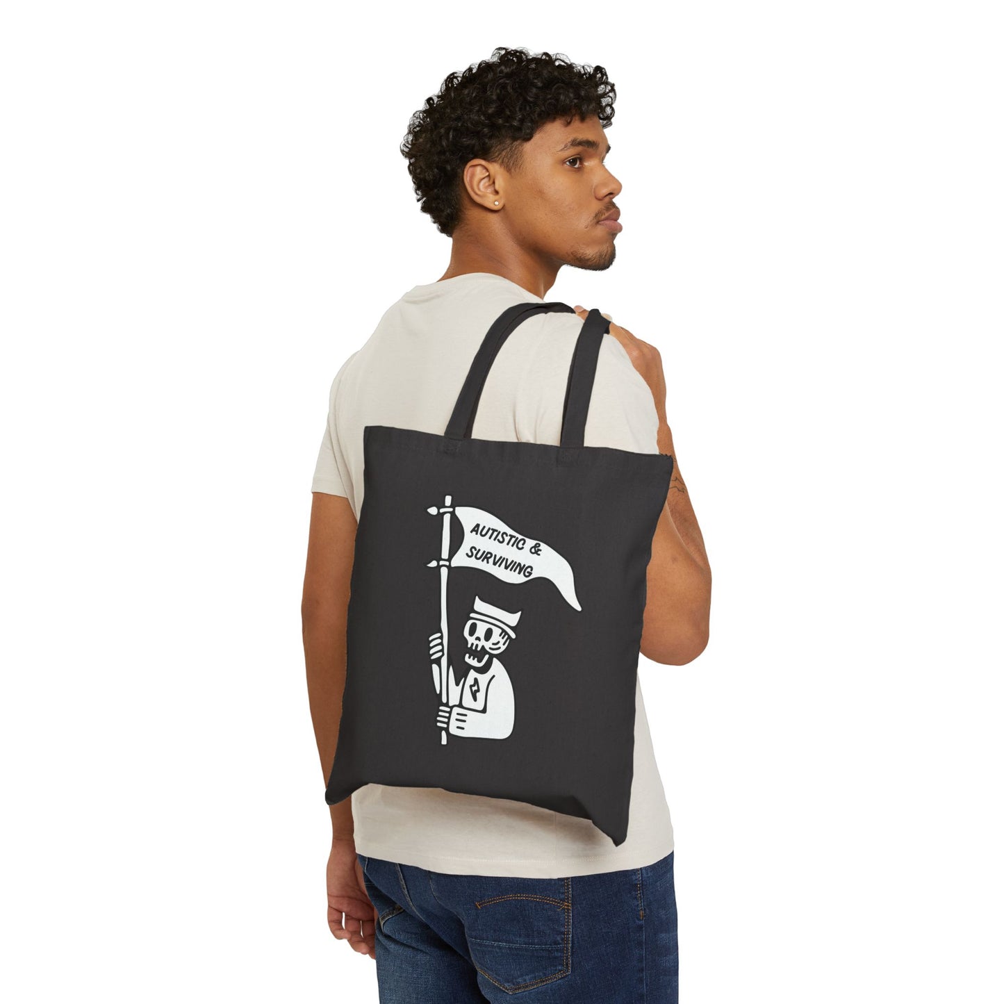 Autistic & Surviving Cotton Canvas Tote Bag