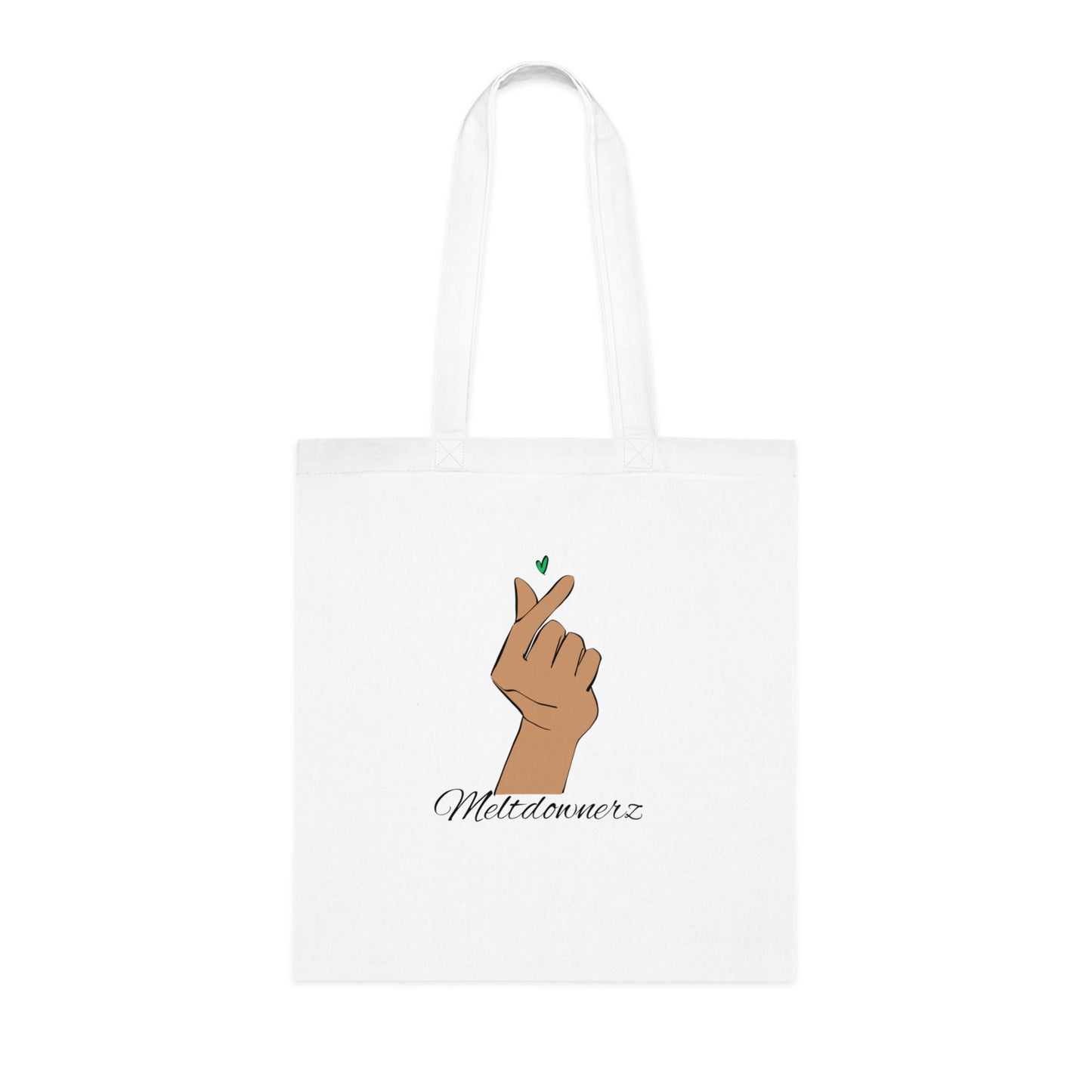 Meltdownerz Green Heart Cotton Tote