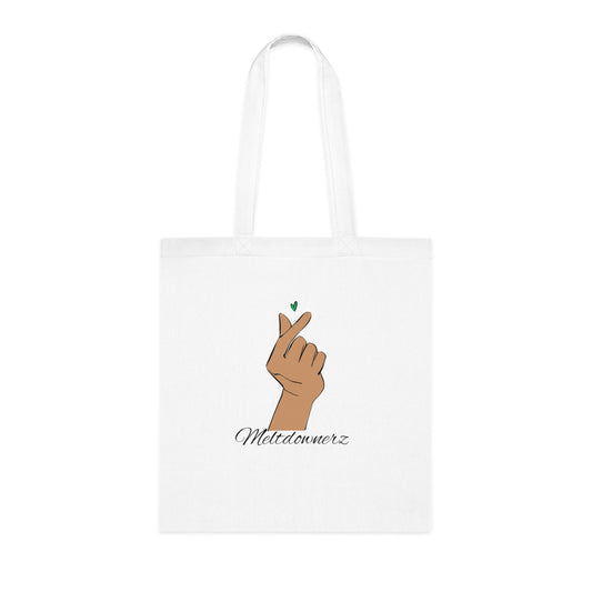 Meltdownerz Green Heart Cotton Tote