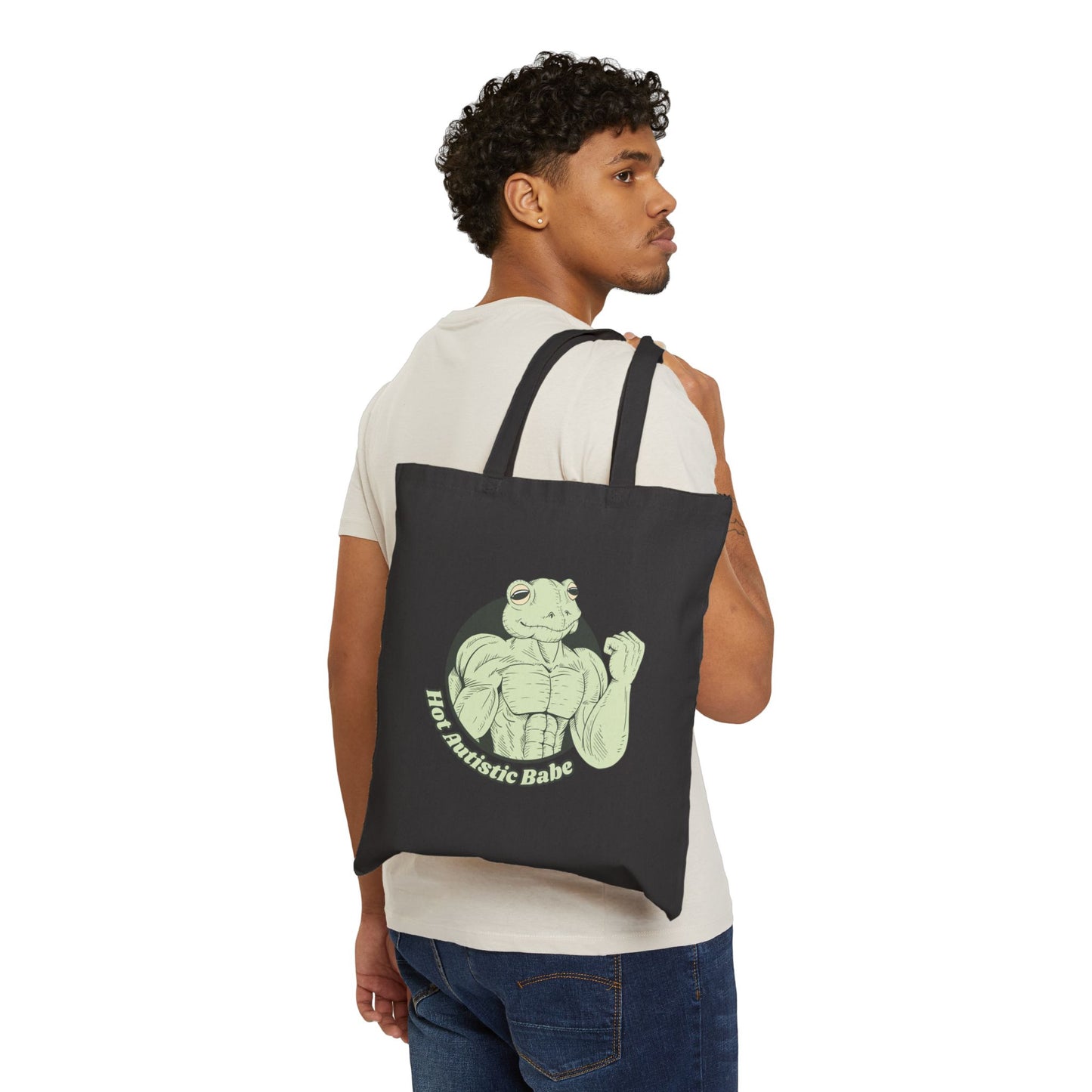 Hot Autistic Babe Cotton Canvas Tote Bag