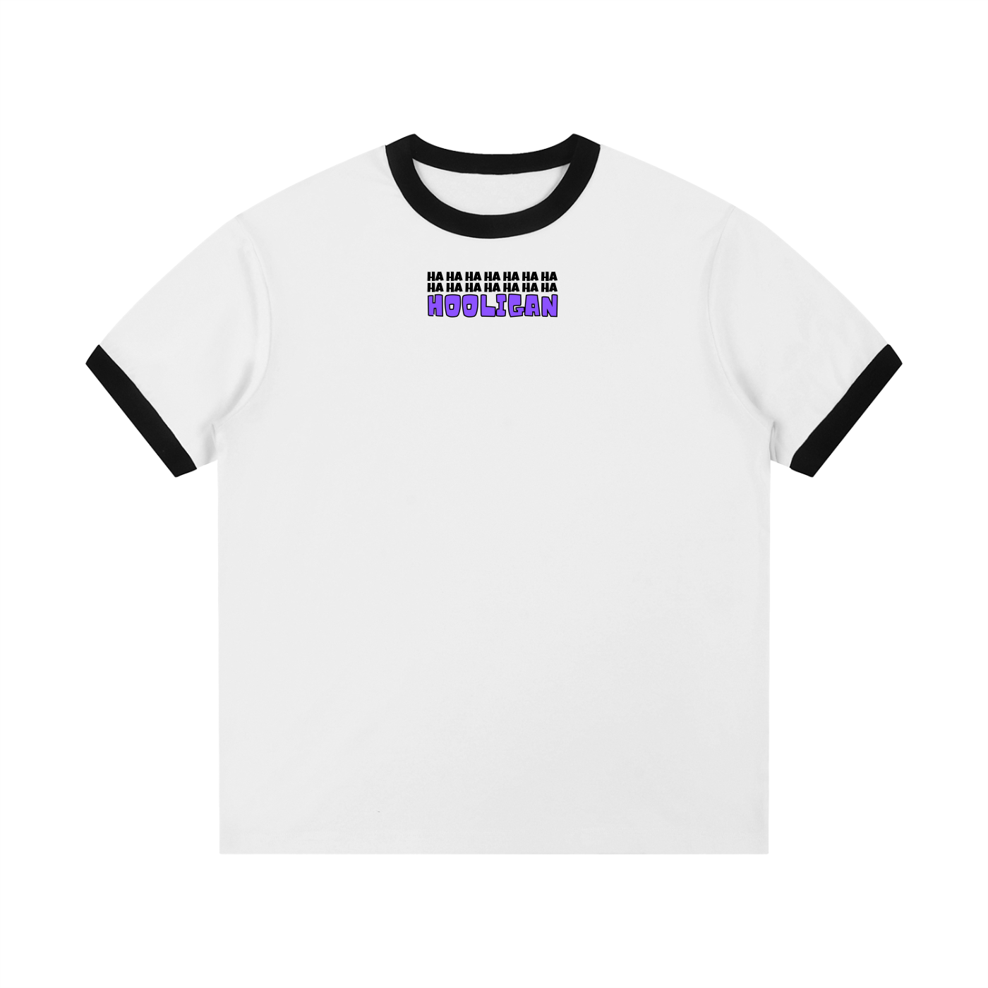 Hooligan BTS Contrast Edge Ribbed Crewneck T-Shirt