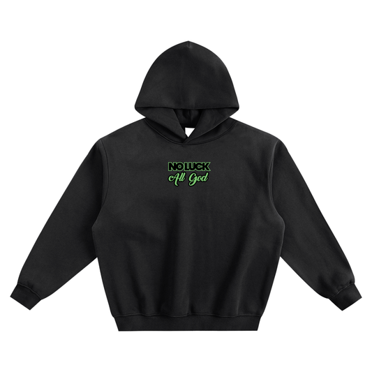 No Luck All God Fleeced Boxy Hoodie