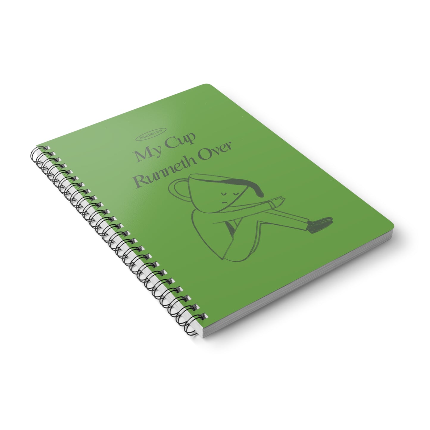 My Cup Runneth Over Wirobound Softcover Notebook, A5