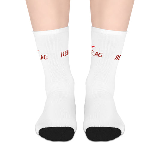 Red Flag (2) Mid-length Socks