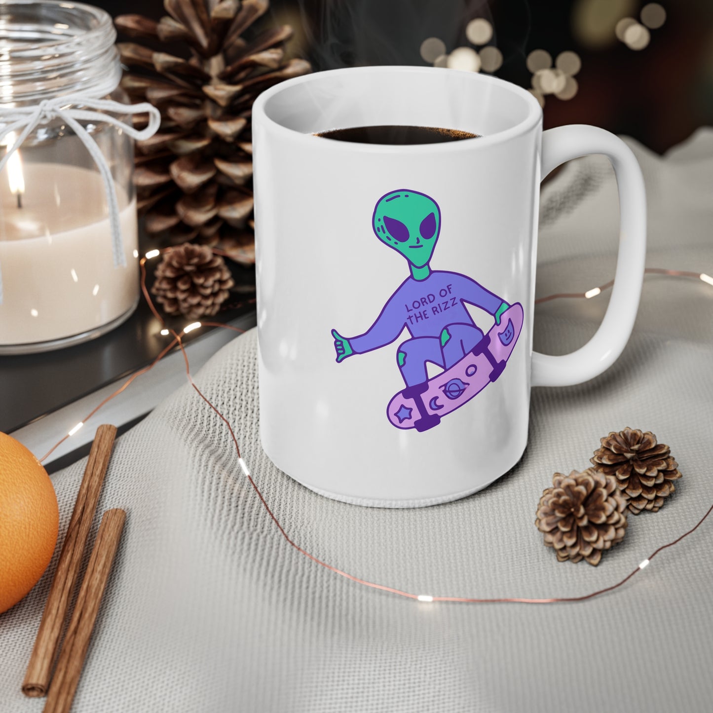 Lord Of The Rizz Ceramic Coffee Cup, 15oz