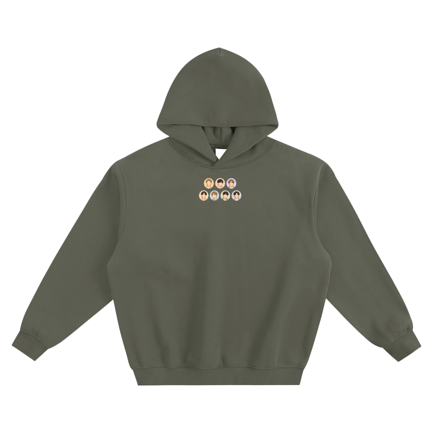 BTS All Members Fleeced Boxy Hoodie