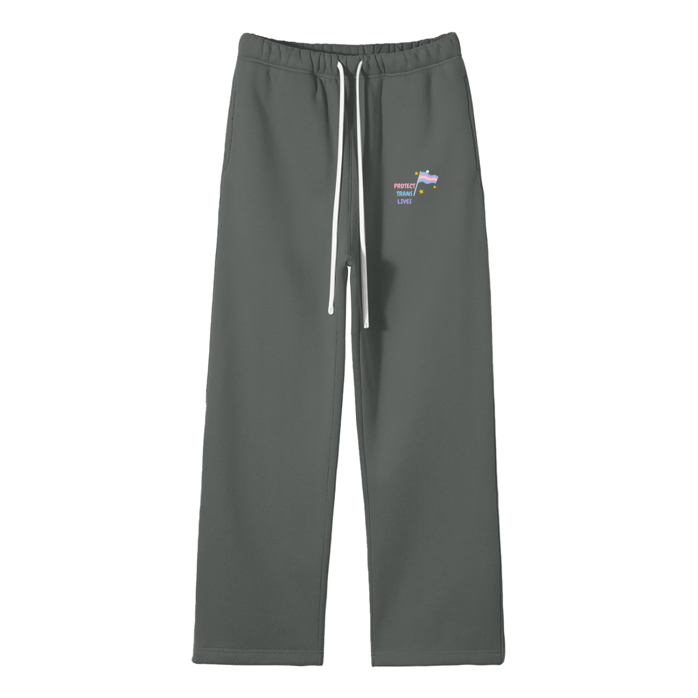 Protect Trans Lives Streetwear Fleece Straight Leg Pants
