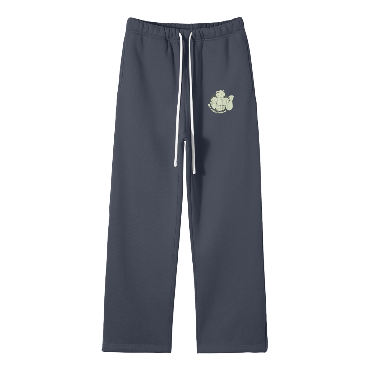 Hot Autistic Babe Streetwear Fleece Straight Leg Pants