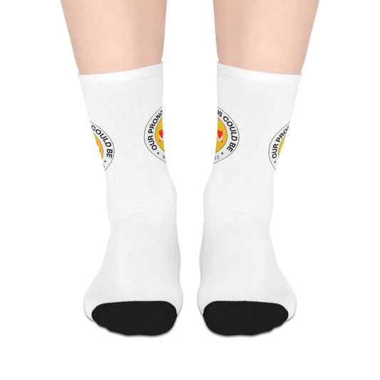 Our Pronouns Could Be We/Us Mid-length Socks