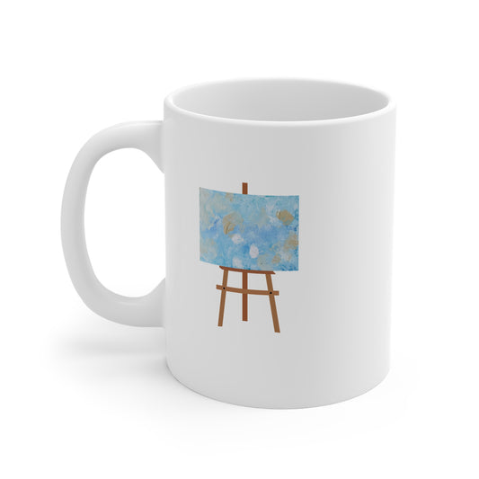 Earing On The Side Of Wispy (Easel) 11oz White Mug