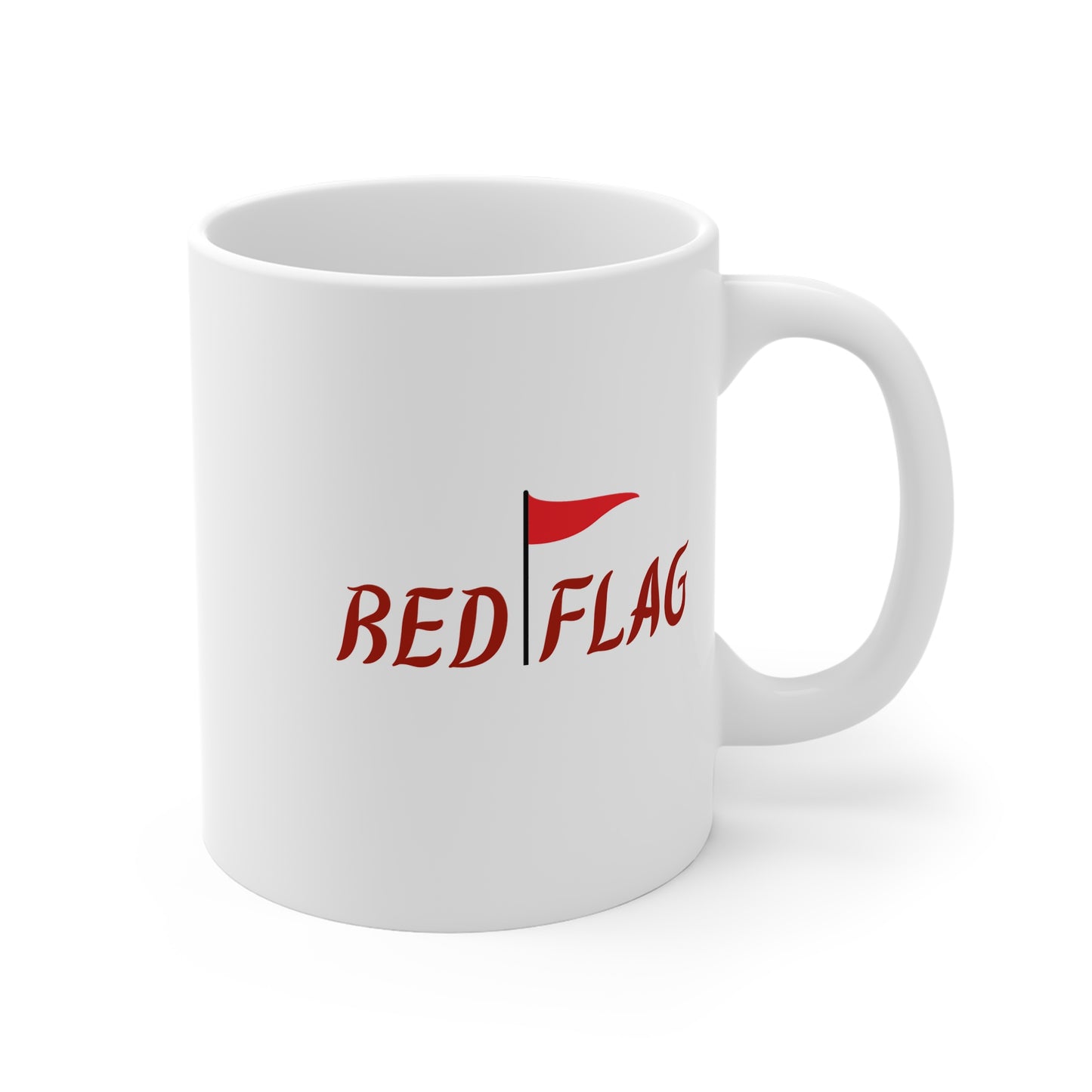 Red Flag (2) 11oz White Mug