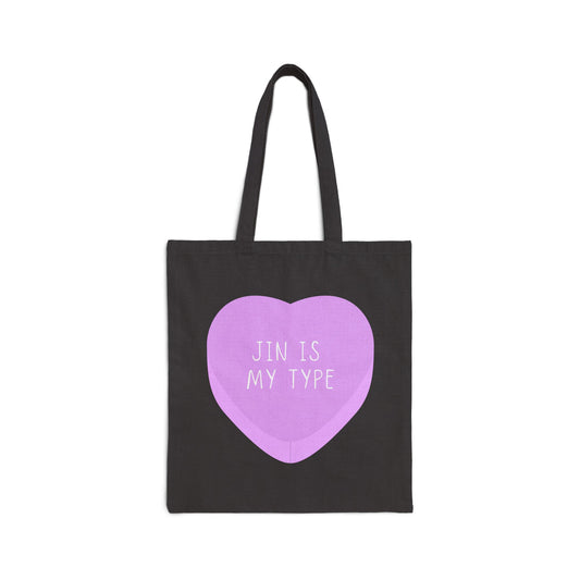 Jin Is My Type Cotton Canvas Tote Bag