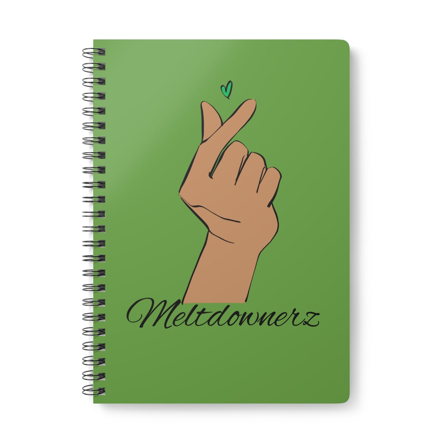 Meltdownerz Heart (Green) Wirobound Softcover Notebook, A5