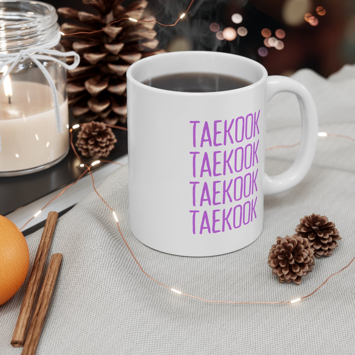 Taekook (Taehyung & Jungkook x 4) 11oz White Mug