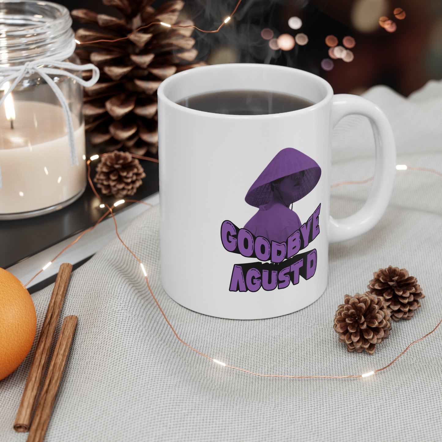 Goodbye Agust D (Purple) 11oz White Mug