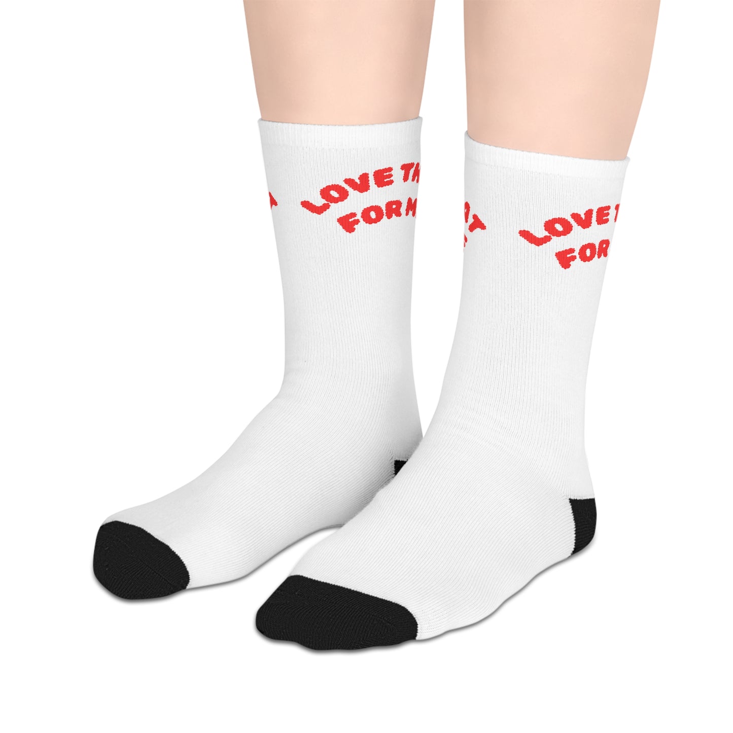 Love That For Me Mid-length Socks (White)