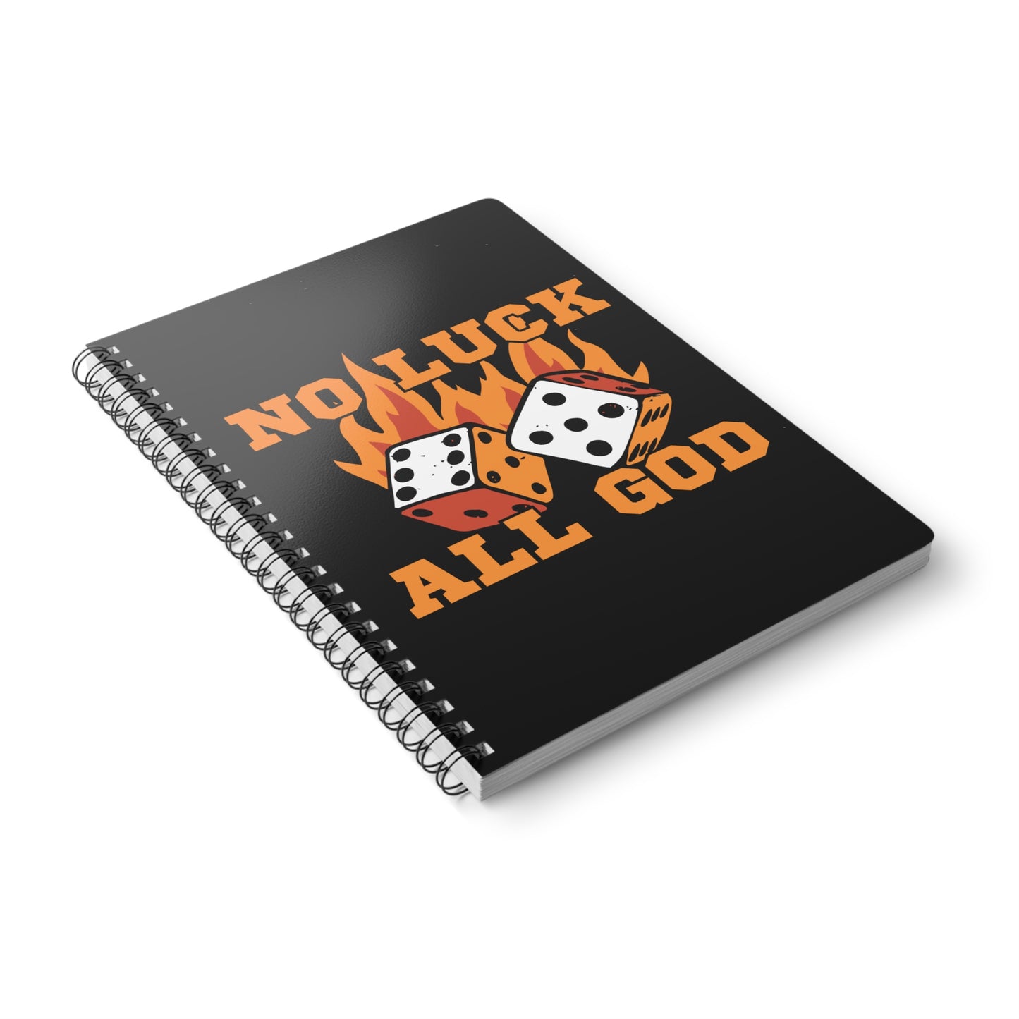 No Luck All God Wirobound Softcover Notebook, A5