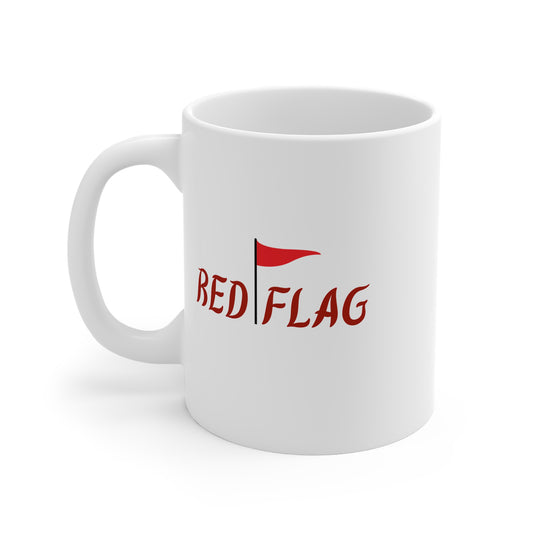 Red Flag (2) 11oz White Mug