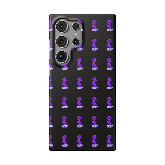 Purple Army Snap Cases