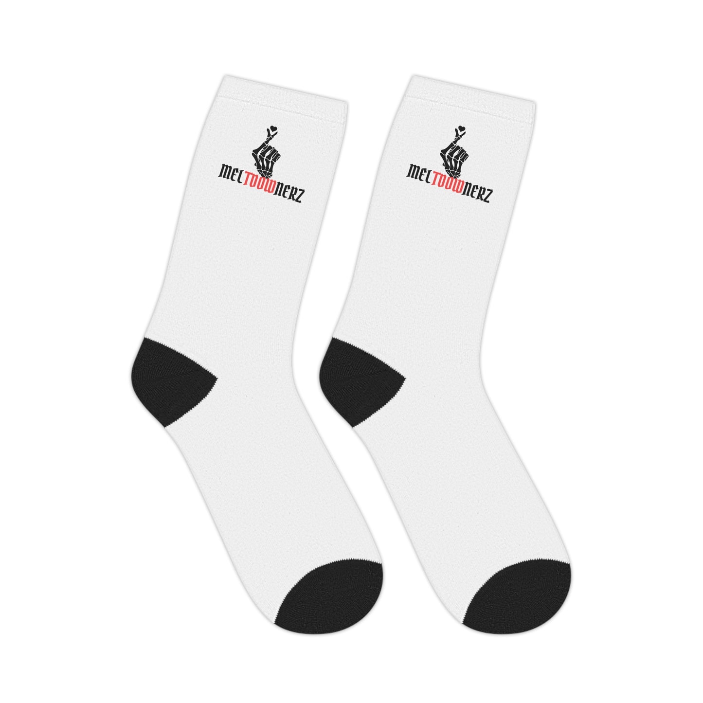 Meltdownerz Bonez Mid-length Socks (White)