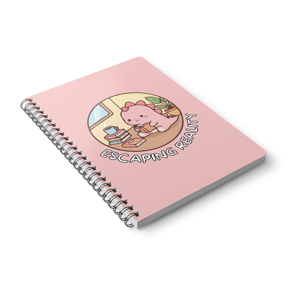 Escaping Reality (Dino) Wirobound Softcover Notebook, A5