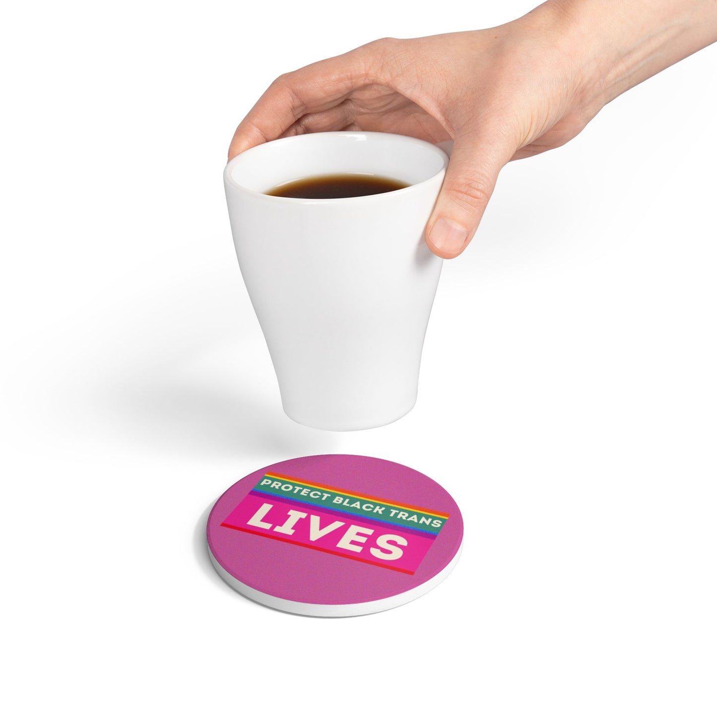 Protect Black Trans Lives (1) Ceramic Coaster