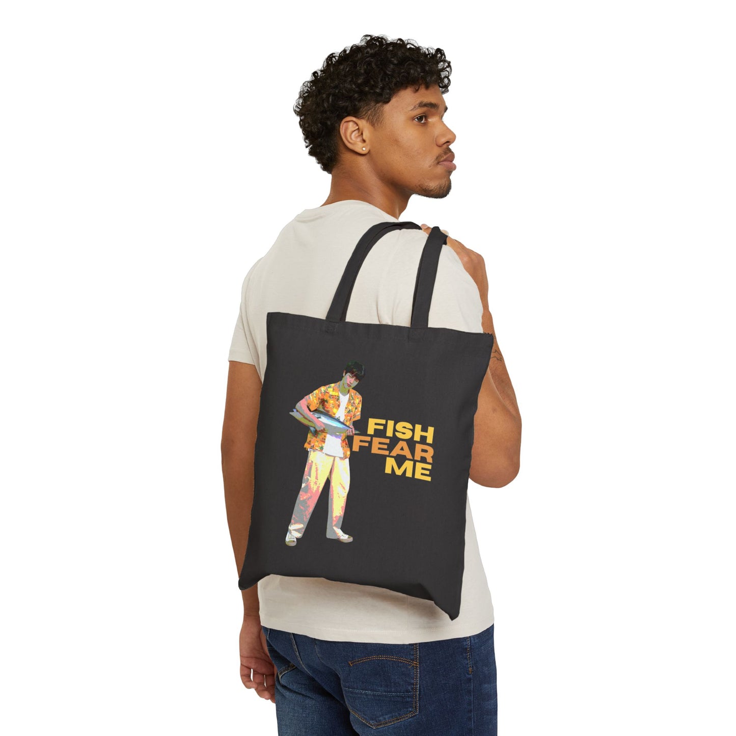 Fish Fear Me (Jin) Cotton Canvas Tote Bag