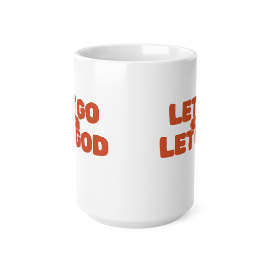 Let Go & Let God (1) Ceramic Coffee Cup, 15oz
