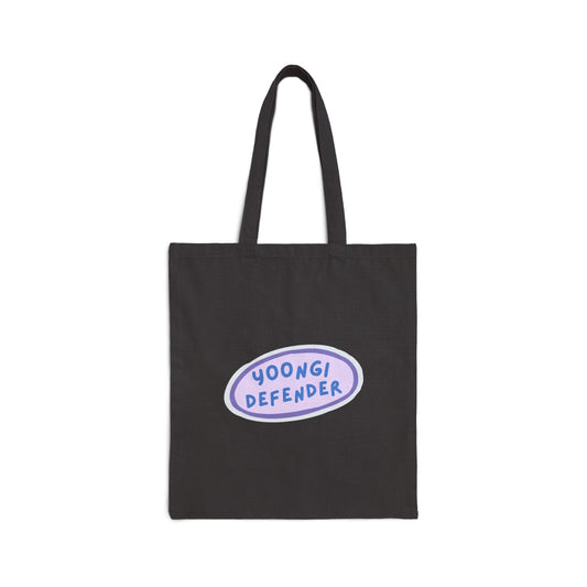 Yoongi Defender Cotton Canvas Tote Bag