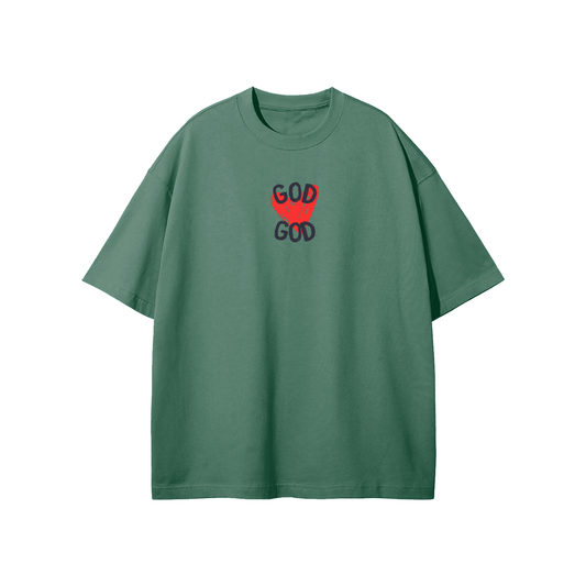 God Heart Streetwear Heavyweight Loose Fit T-Shirt