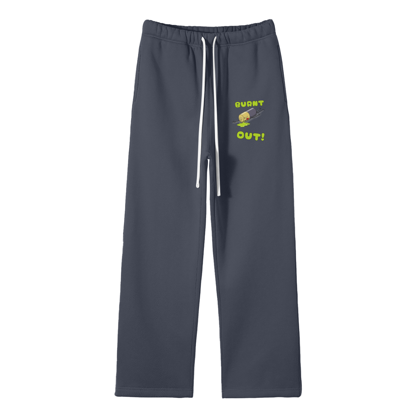 Burnt Out Streetwear Fleece Unisex Straight Leg Pants