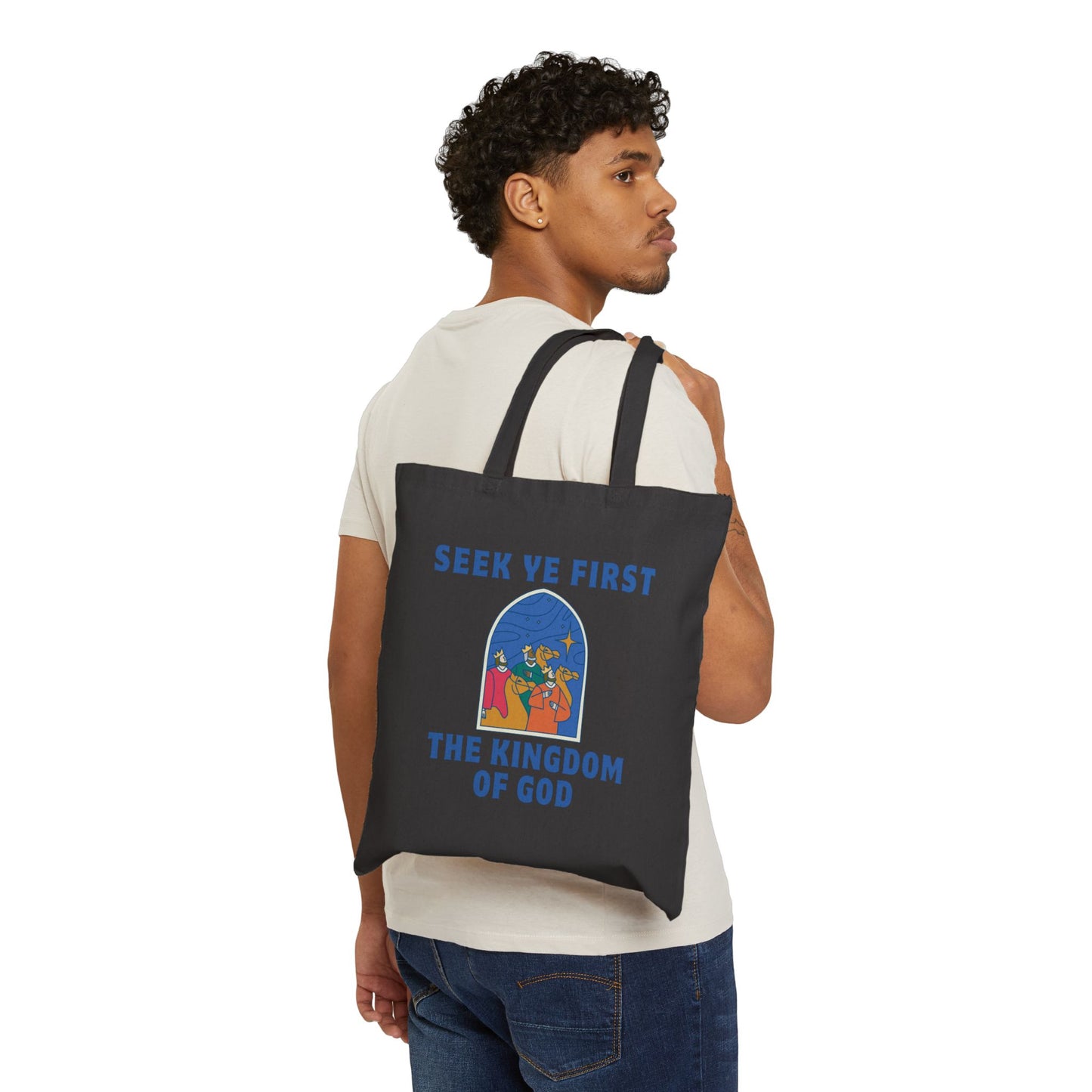Seek Ye First Cotton Canvas Tote Bag