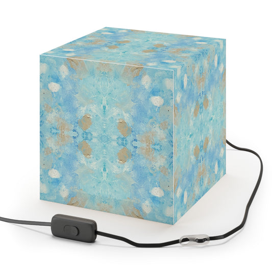 Earing On The Side Of Wispy Light Cube Lamp