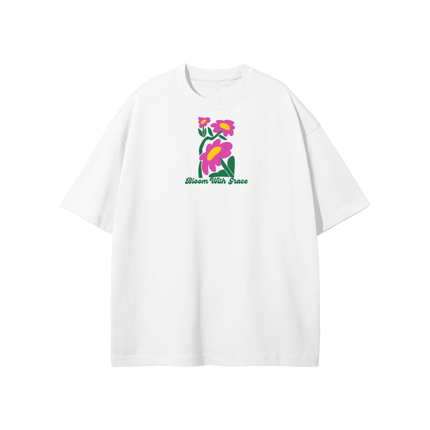 Bloom With Grace Streetwear Heavyweight Loose Fit T-Shirt