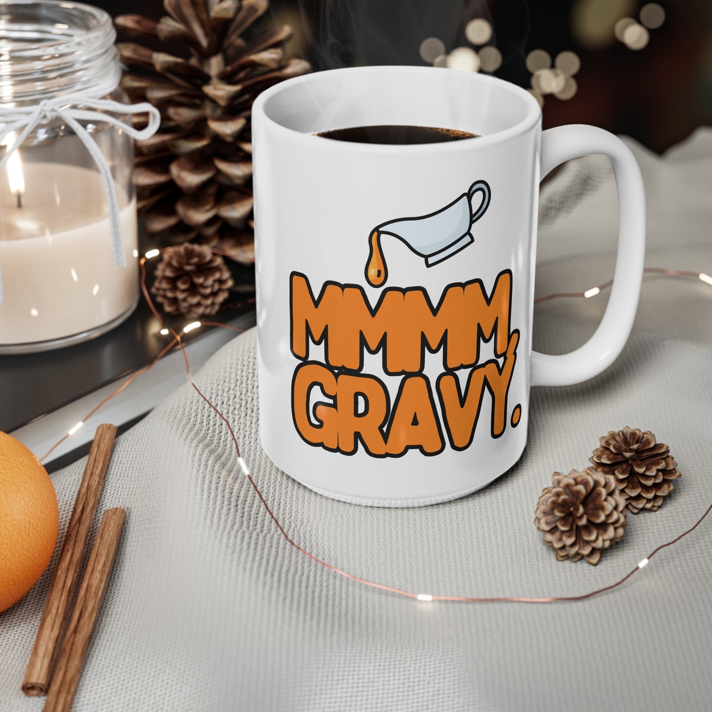 Mmmm Gravy, Ceramic Coffee Cup, 15oz