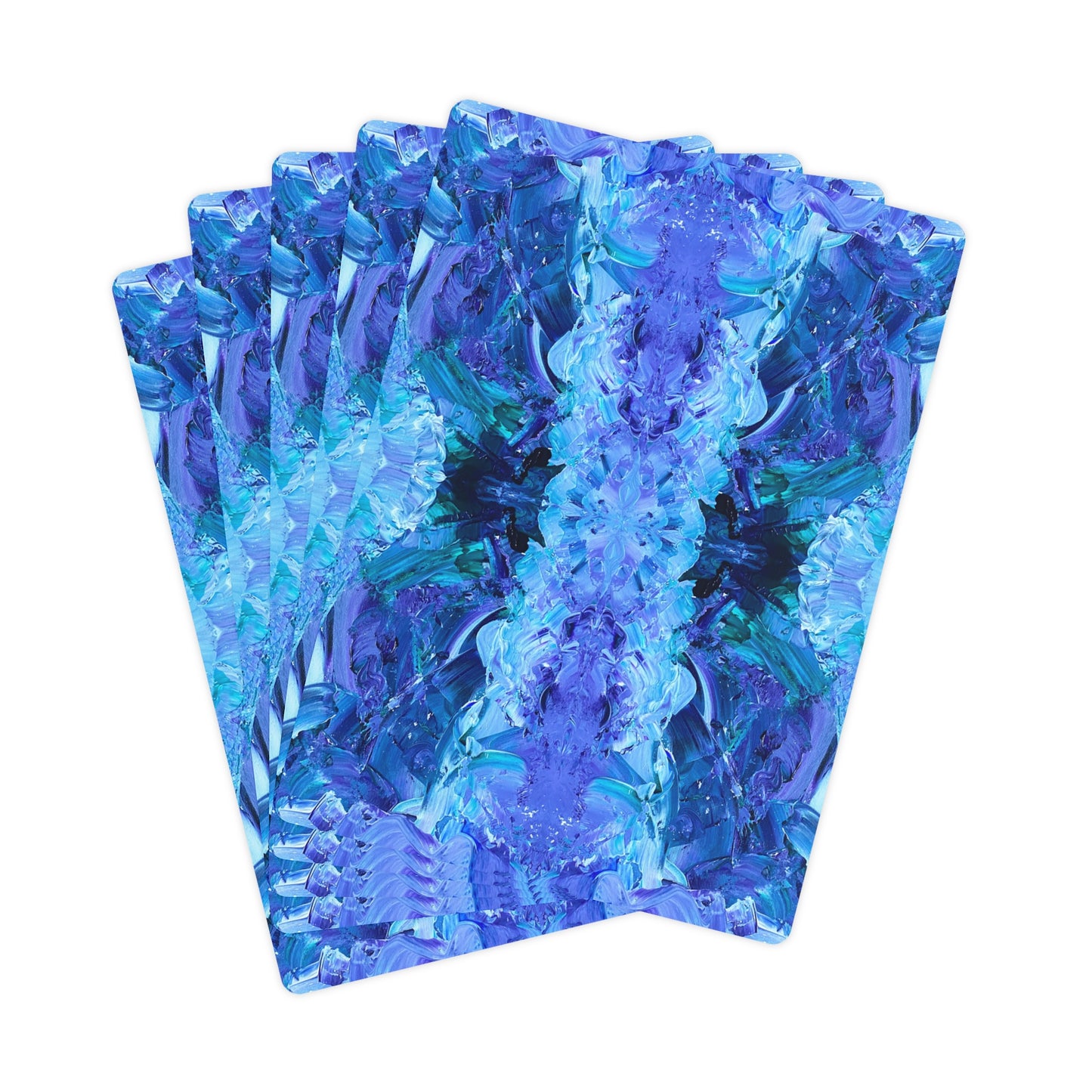 Waves Of Sapphire Poker Cards